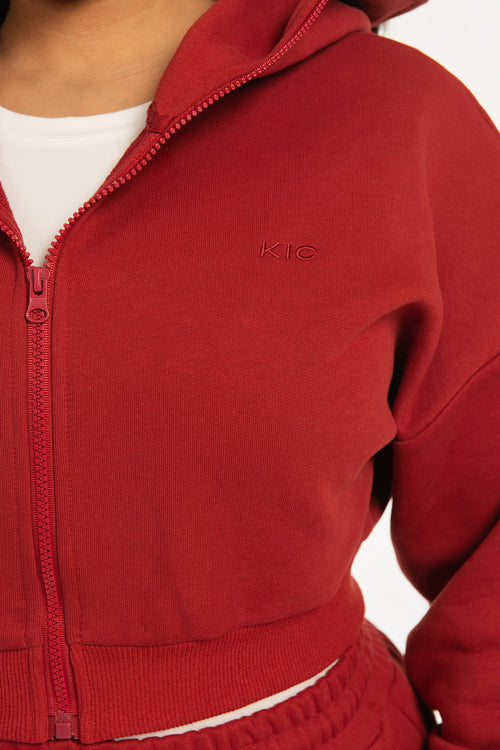 Load image 1 in gallery view. Utility Zip Hoodie - Red