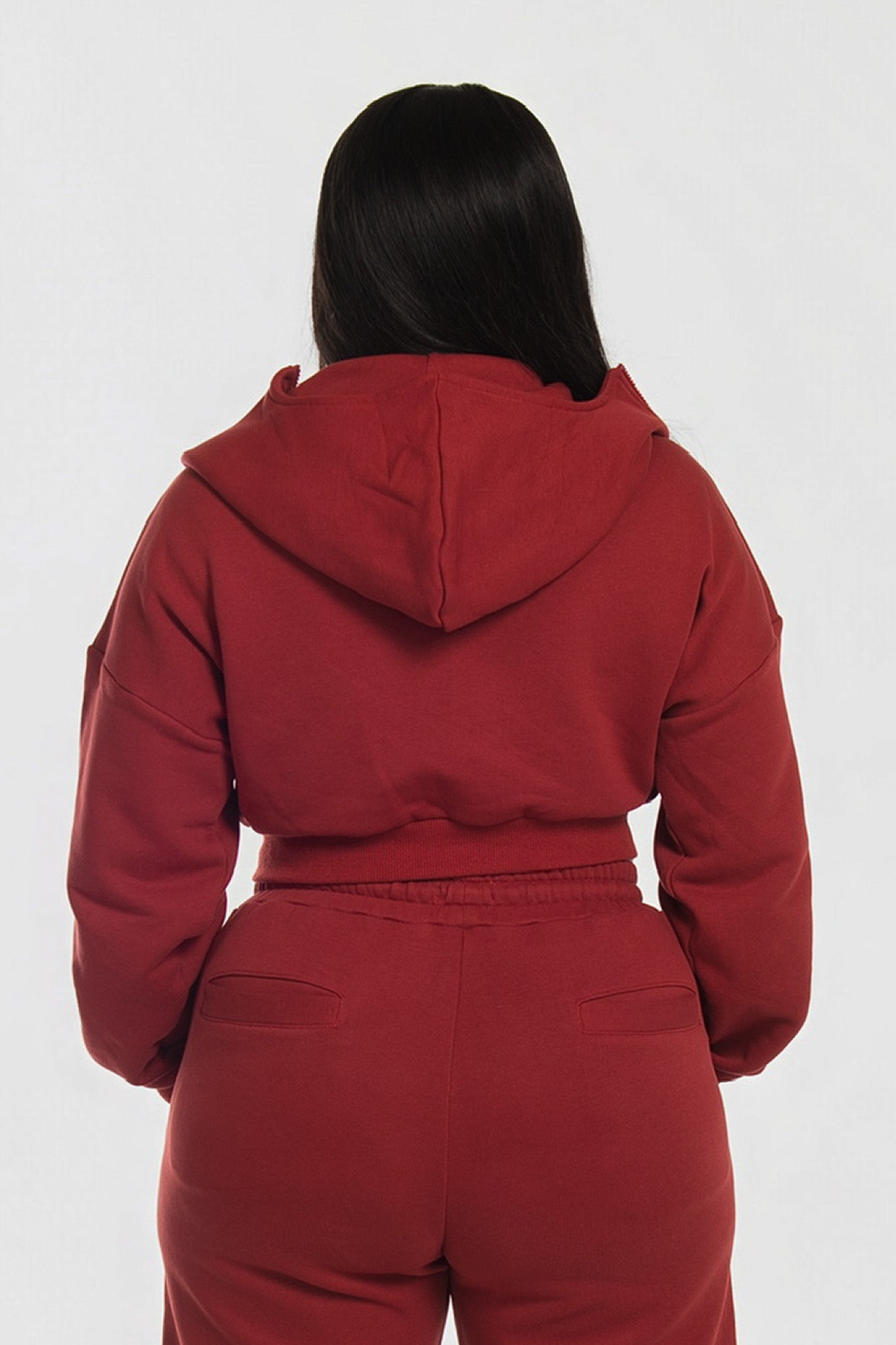 Utility Zip Hoodie - Red