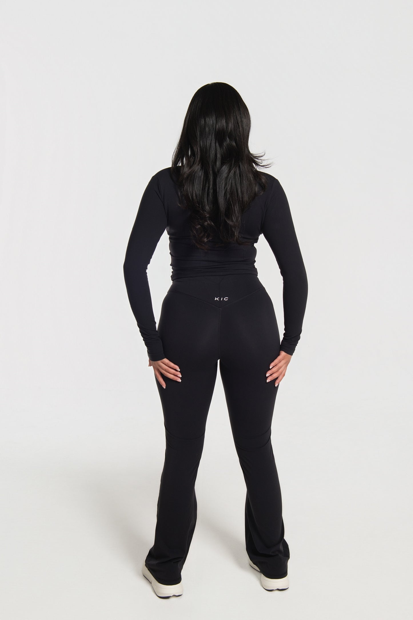 Varsity Flare Leggings - Black