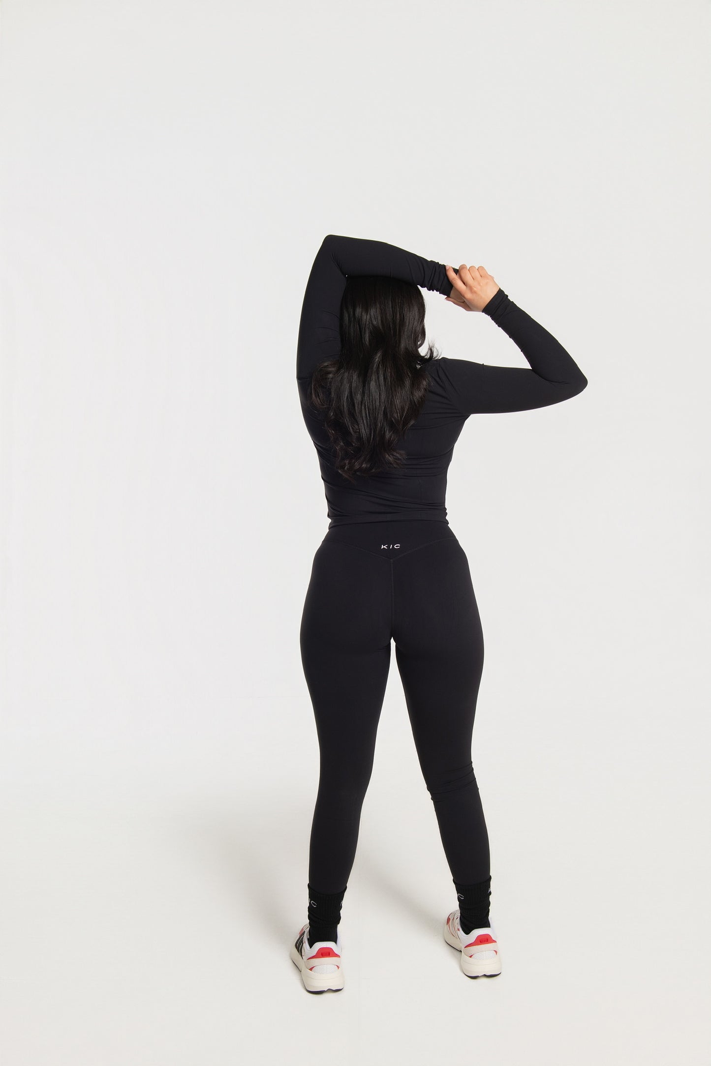 Varsity Straight Leggings - Black