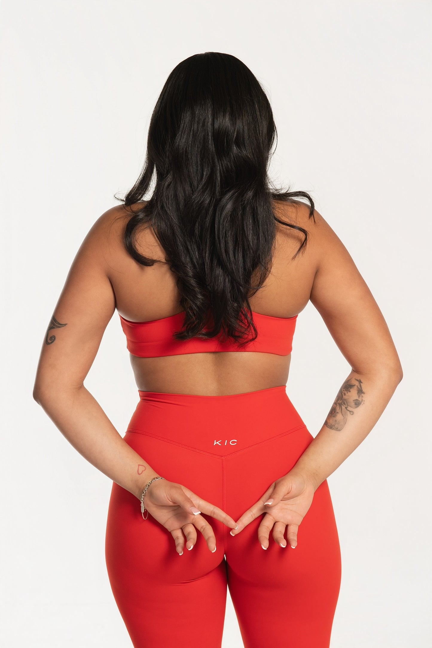 Varsity Straight Leggings - Red