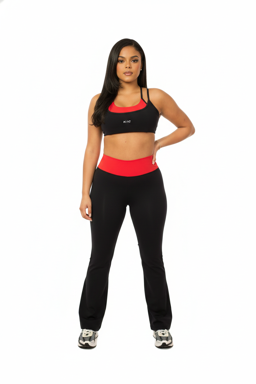 Crosscourt Waist Flare Legging