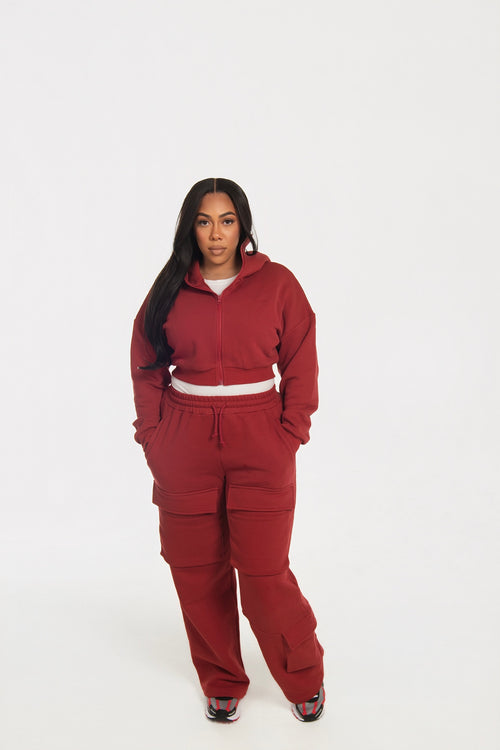 Load image 1 in gallery view. Utility Cargo Pant - Red