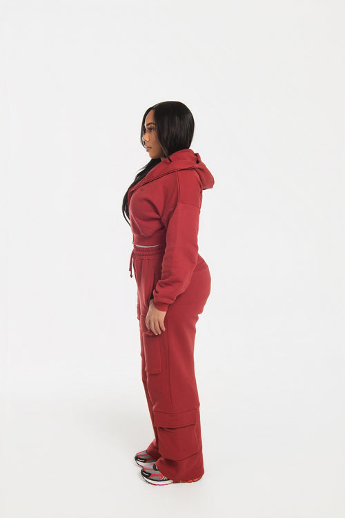 Load image 1 in gallery view. Utility Cargo Pant - Red