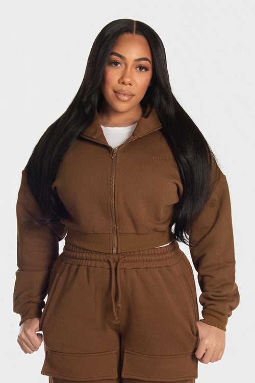Load image 1 in gallery view. Utility Zip Hoodie - Toffee