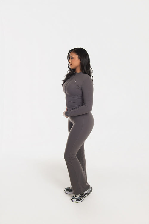 Load image 1 in gallery view. Varsity Zip Jacket - Gray