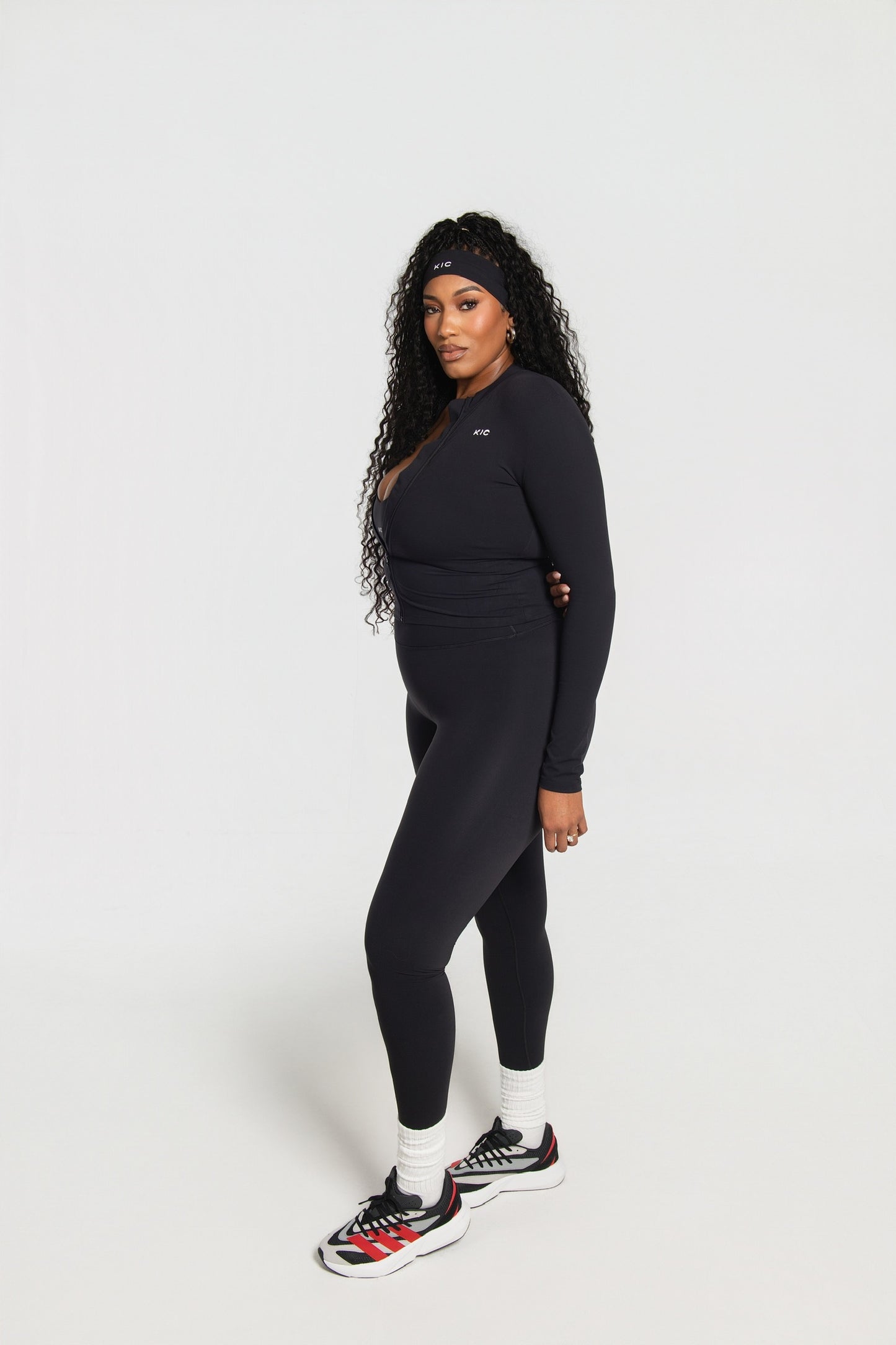 Varsity Straight Leggings - Black