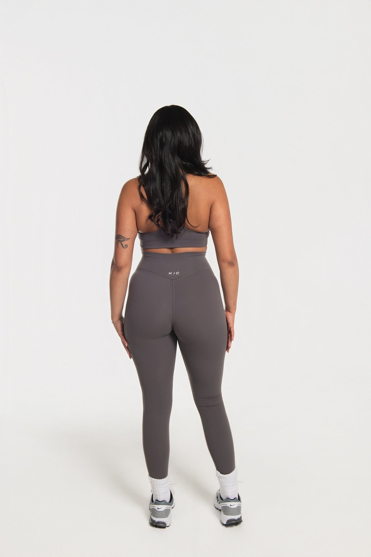 Varsity Straight Leggings - Gray