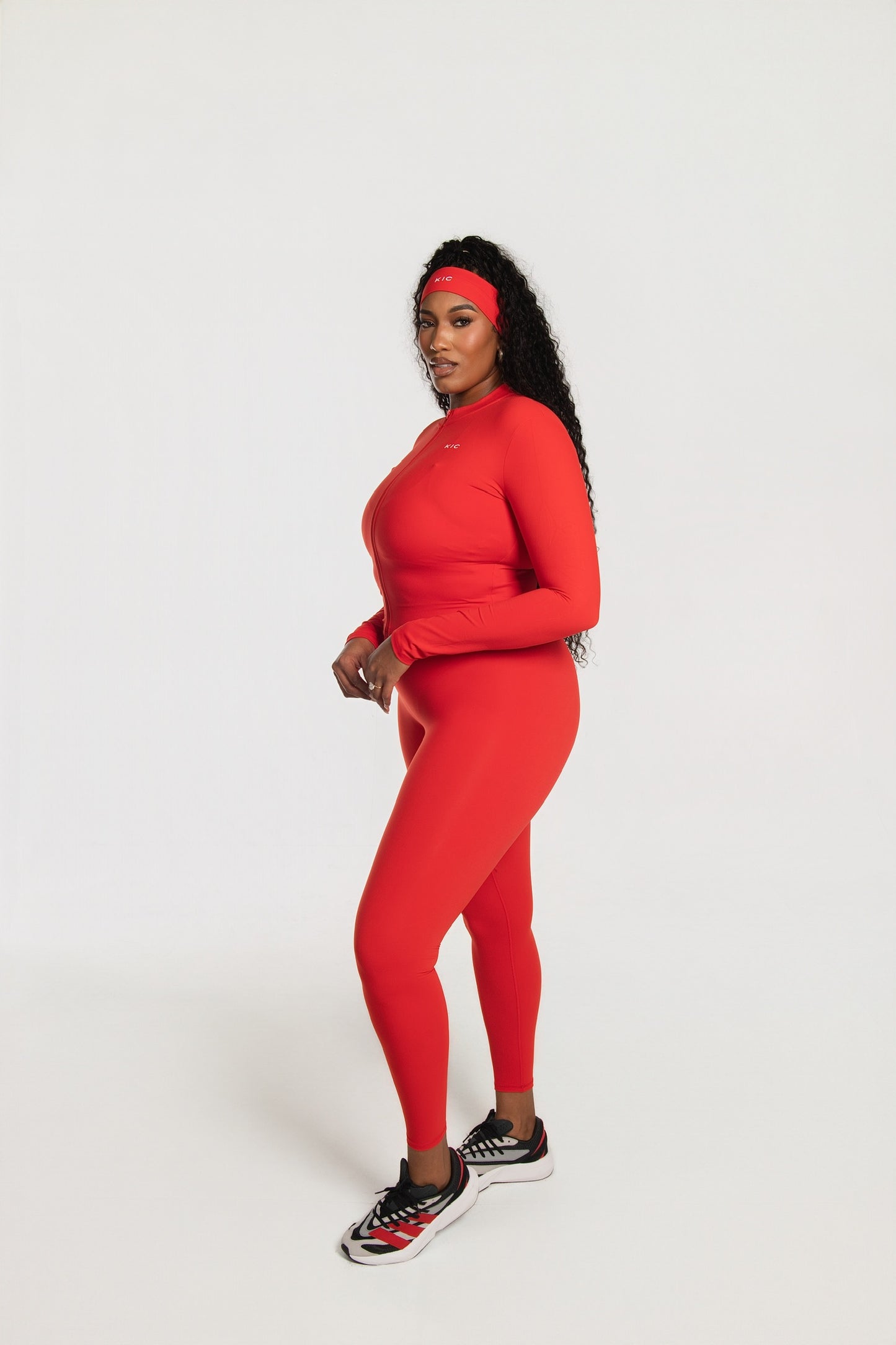 Varsity Straight Leggings - Red