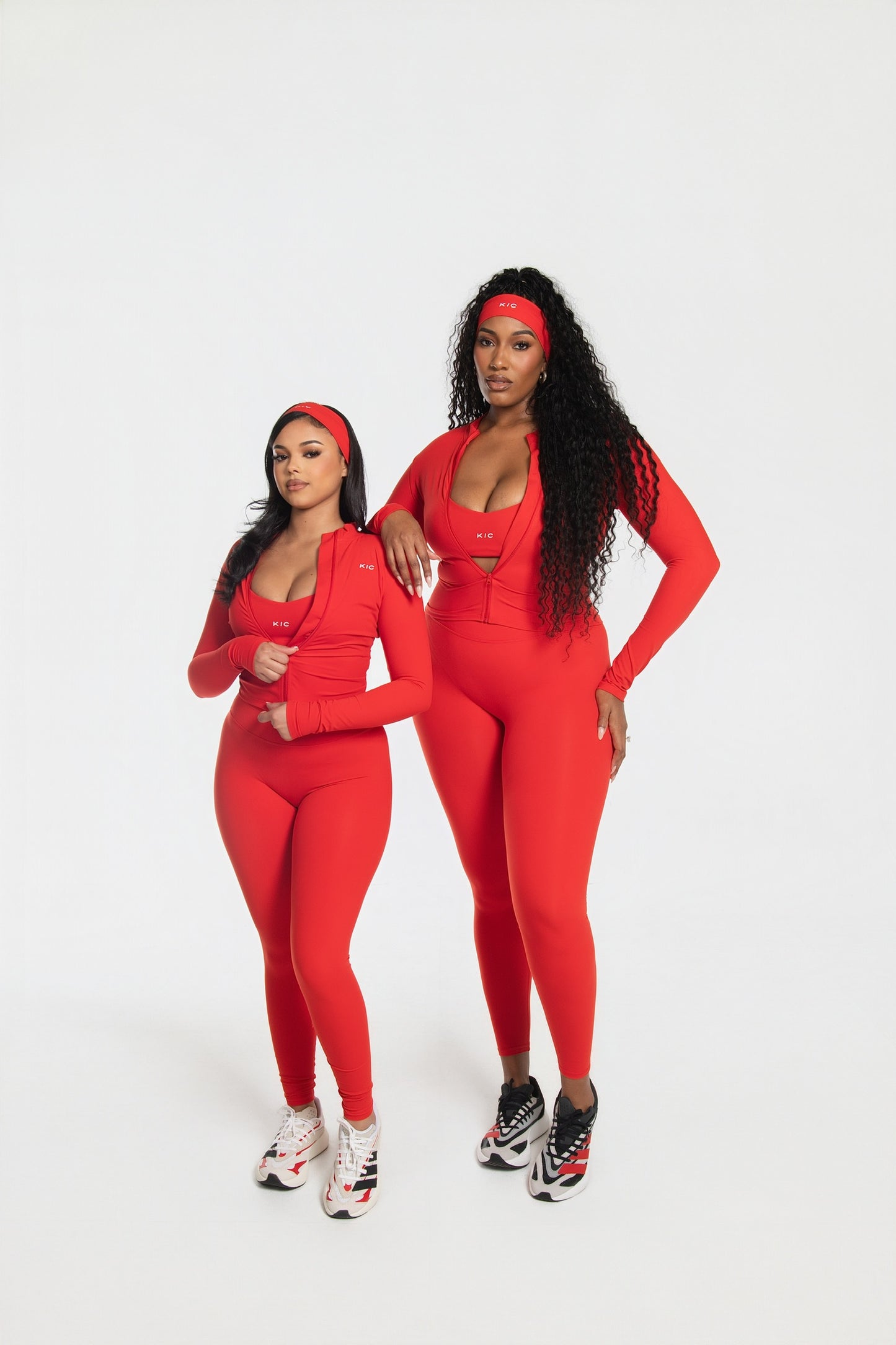 Varsity Straight Leggings - Red