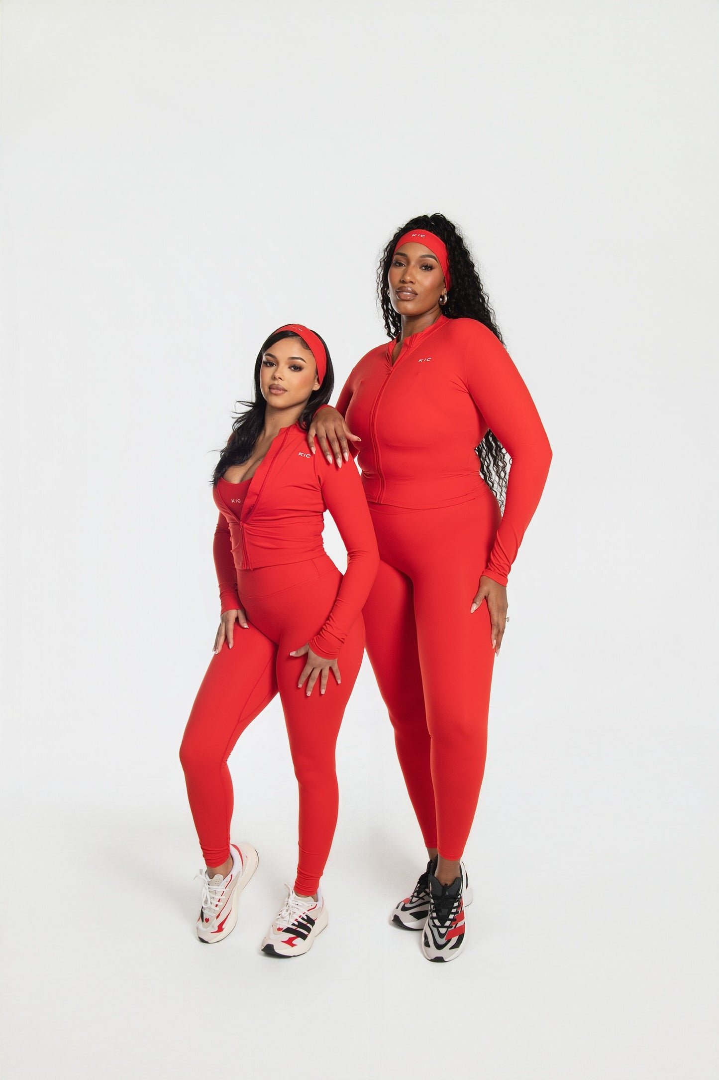 Varsity Straight Leggings - Red