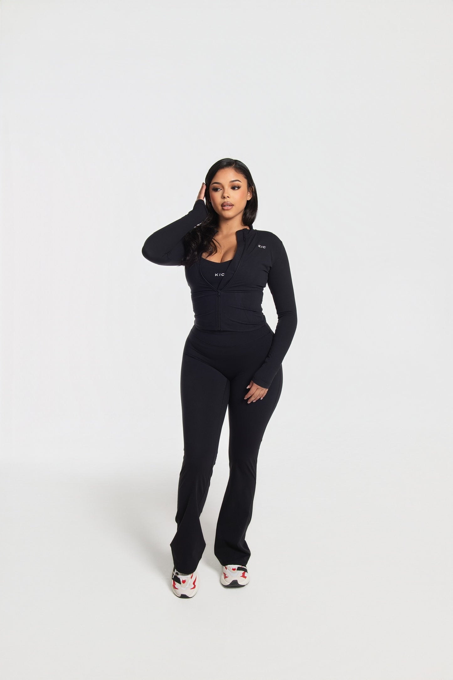 Varsity Flare Leggings - Black