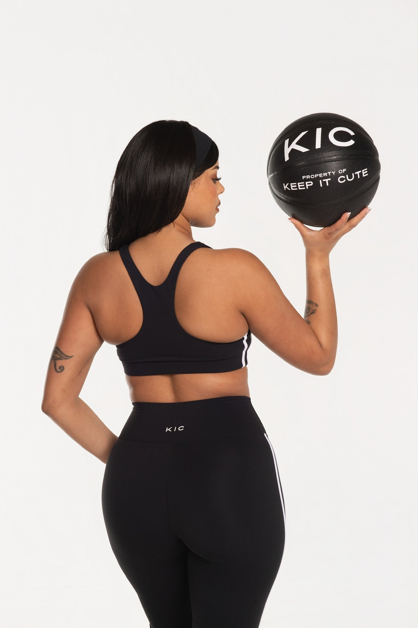 Sideline Striped Sports Bra